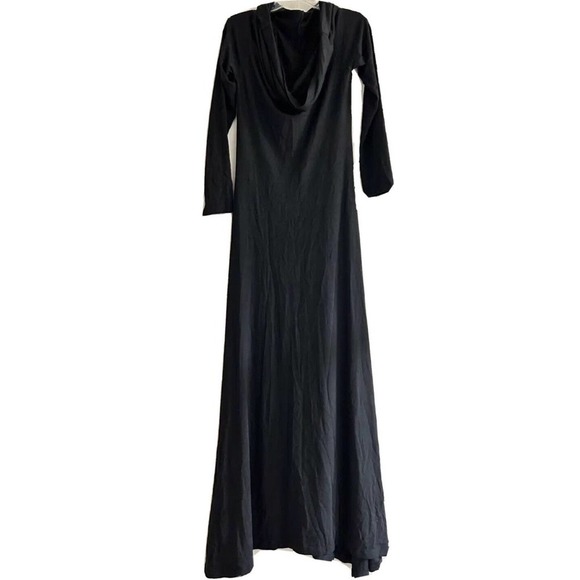 Flo Atelier | Handmade Women's Black Long Sleeve Cowl Neck Maxi Dress Size M - Picture 2 of 12